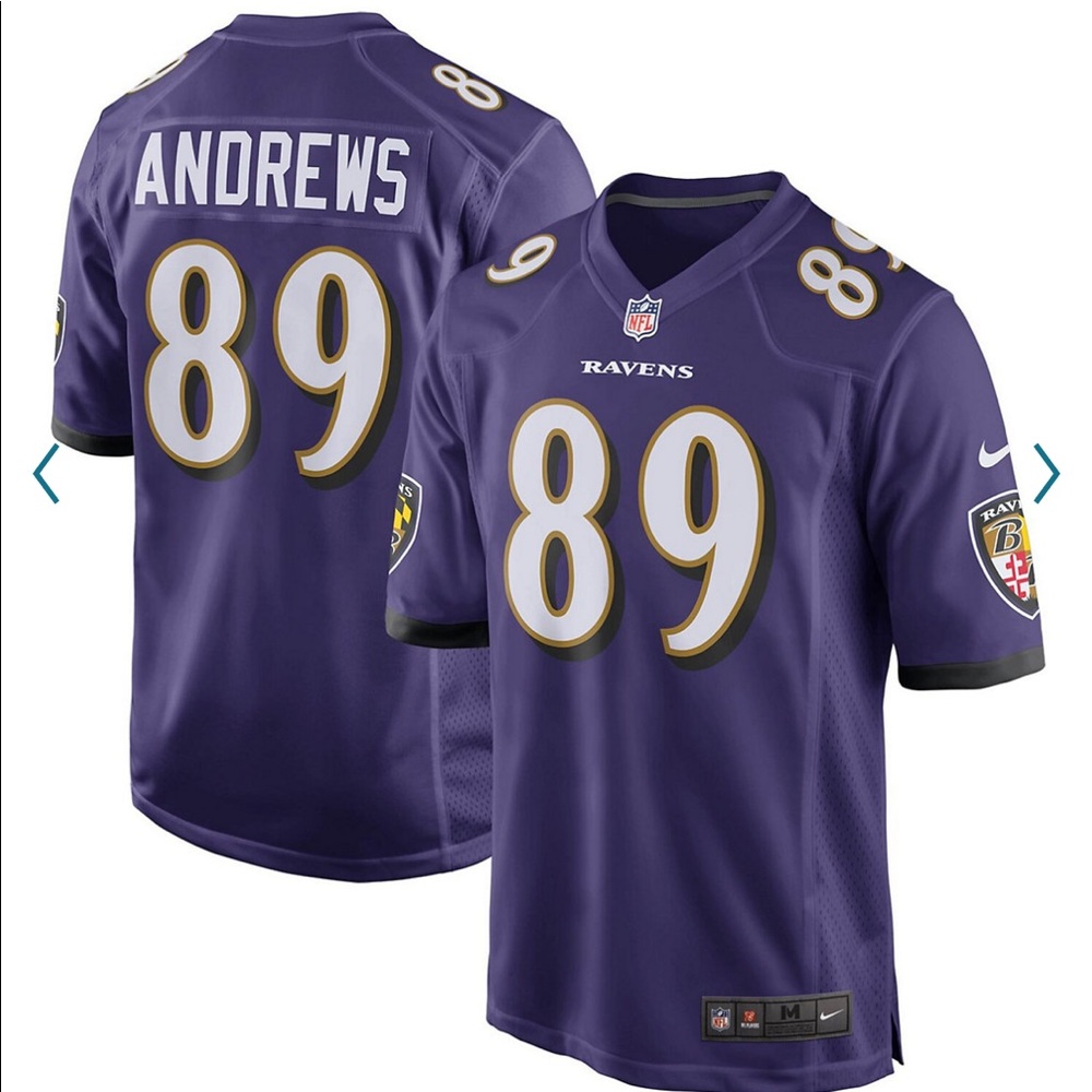 💜Men’s Nike Mark Andrews Purple Baltimore Ravens Game Player Jersey (Size L)💜